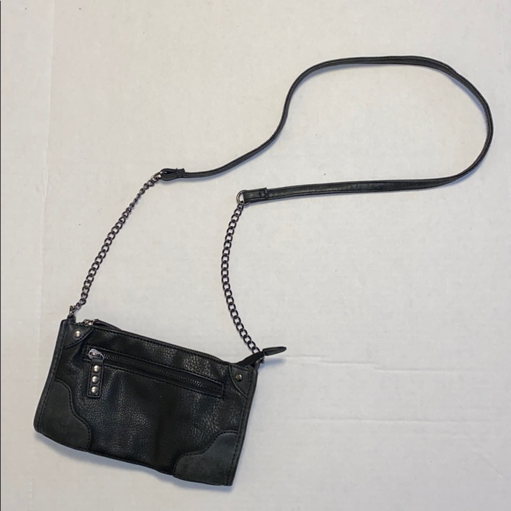 Black Faux Leather Small Purse